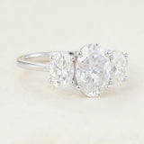 Oval Three Stone Lab-Grown Diamond Engagement Ring