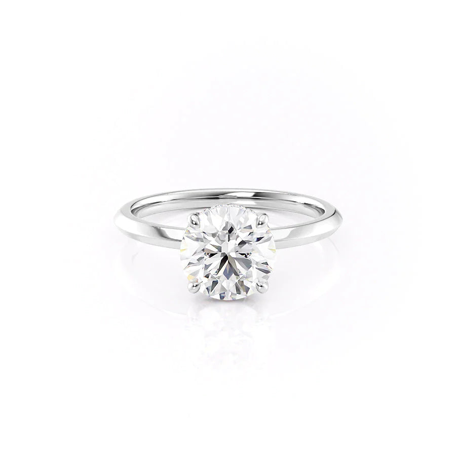 Hidden Halo Engagement Ring Featuring 3.0 CT Round Moissanite 1
