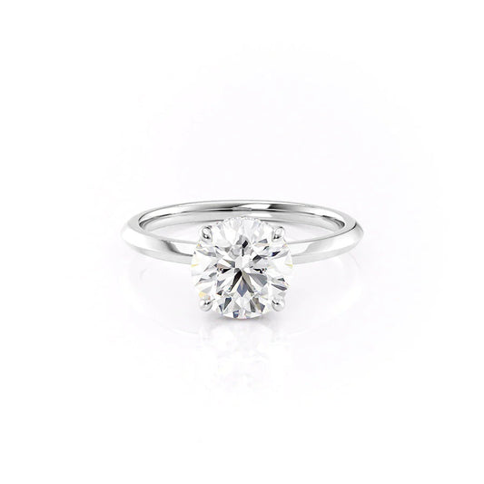 Hidden Halo Engagement Ring Featuring 3.0 CT Round Moissanite 1