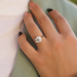 Hidden Halo Engagement Ring Featuring 3.0 CT Round Moissanite 4