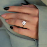 Hidden Halo Engagement Ring Featuring 3.0 CT Round Moissanite 3