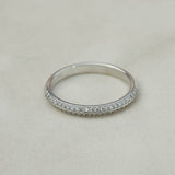 Double Row Wedding Band Featuring 0.25 TCW Round Moissanite 2