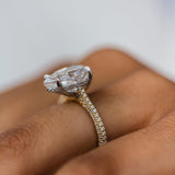 Pear Pave Lab Grown Diamond Engagement Ring