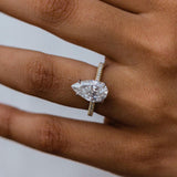 Pear Pave Lab Grown Diamond Engagement Ring