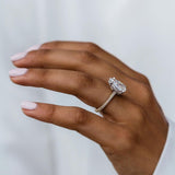 Pear Pave Lab Grown Diamond Engagement Ring