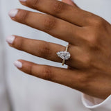 Pear Pave Lab Grown Diamond Engagement Ring