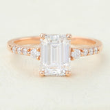 Emerald Pave Lab-Grown Diamond Engagement Ring