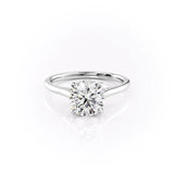 Hidden Halo Engagement Ring Featuring 1.50 CT Round Moissanite 1