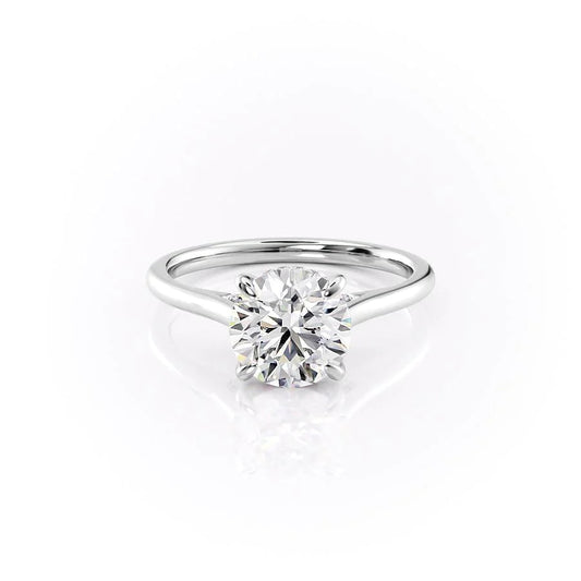 Hidden Halo Engagement Ring Featuring 1.50 CT Round Moissanite 1