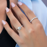 Hidden Halo Engagement Ring Featuring 1.50 CT Round Moissanite 3