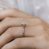 Oval Hidden Halo Lab Grown Diamond Engagement Ring