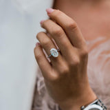 Oval Pave Lab Grown Diamond Engagement Ring