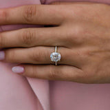 Cushion Pave Lab Grown Diamond Engagement Ring