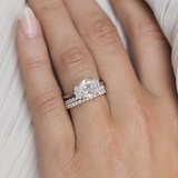 East West Oval Solitaire Lab Grown Diamond Engagement Ring