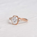 Oval Three Stone Lab Grown Diamond Engagement Ring