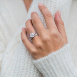 Round Vintage Pave Lab Grown Diamond Engagement Ring
