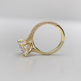 Oval Pave Lab Grown Diamond Engagement Ring