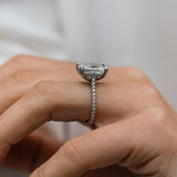 Radiant Pave Lab Grown Diamond Engagement Ring