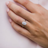 Oval Hidden Halo Lab Grown Diamond Engagement Ring