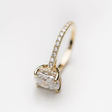 Cushion Pave Lab Grown Diamond Engagement Ring