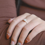 Stunning 0.5 - 1.5 CT Princess Moissanite Engagement Ring with Pave Design 4