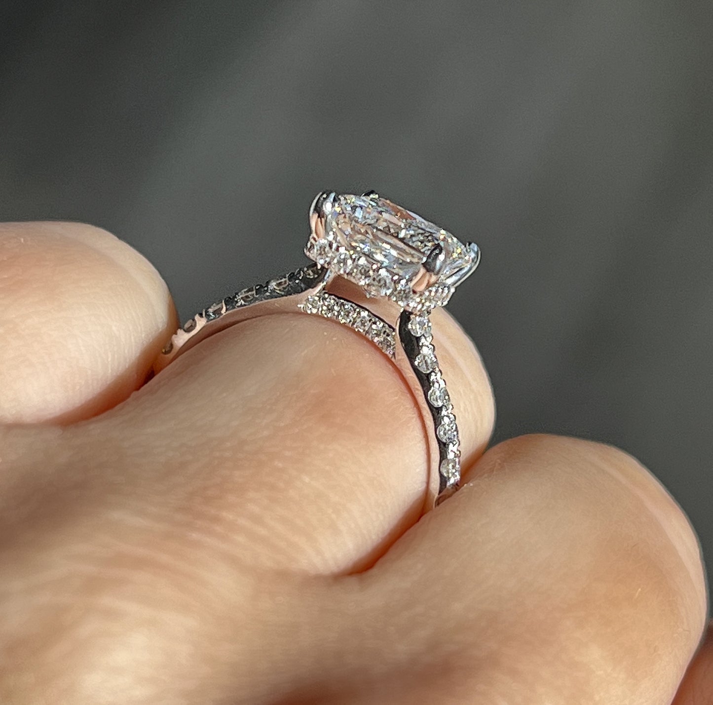 Princess Pave Lab Grown Diamond Engagement Ring