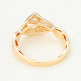 Pear Halo Pave & Twisted Pave Lab-Grown Diamond Engagement Ring