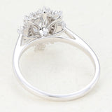Oval Cluster Lab-Grown Diamond Engagement Ring