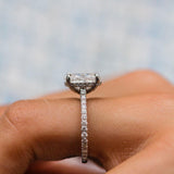 Oval Pave Lab Grown Diamond Engagement Ring