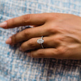Oval Pave Lab Grown Diamond Engagement Ring