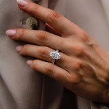 Oval Pave Lab Grown Diamond Engagement Ring