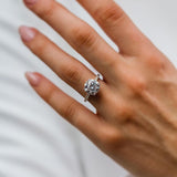 2.75 CT Round Solitaire Pave Moissanite Engagement Ring 1