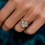 Oval Cluster Lab Grown Diamond Engagement Ring