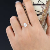 Oval Solitaire Twisted Shank Lab-Grown Diamond Engagement Ring