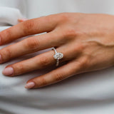 Oval Pave Lab Grown Diamond Engagement Ring