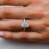 Oval Pave Lab Grown Diamond Engagement Ring