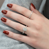 Hidden Halo & Pave Engagement Ring Featuring 2.5 CT Radiant Moissanite 3