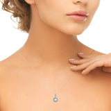 Halo 0.85 Carats Round Shape Moissanite Necklace 6