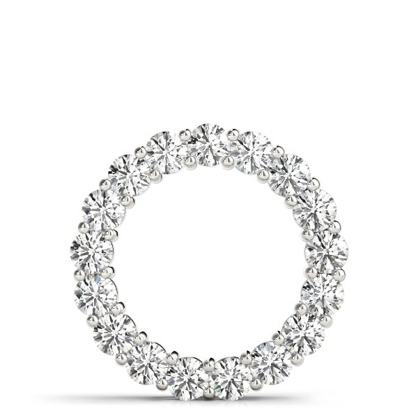 Circle Pendant  2.0 Carats Round Shape Moissanite Necklace 6