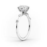 Dainty Pave Engagement Ring Featuring 3.5 CT Radiant Moissanite 2