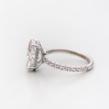 5.0 CT Oval Cut Solitaire Moissanite Engagement Ring 3