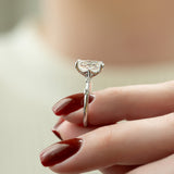 Dainty Pave Engagement Ring Featuring 3.5 CT Radiant Moissanite 5