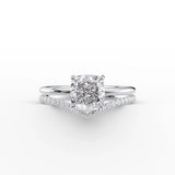 Hidden Halo Engagement Ring Featuring 2.0 CT Cushion Moissanite 6
