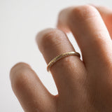 Knife Edge Wedding Band Featuring 0.1 TCW Round Moissanite 6