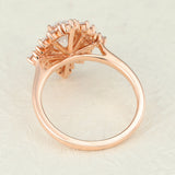 Oval Cluster Lab-Grown Diamond Engagement Ring