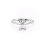 Pave Engagement Ring Featuring 1.5 CT Radiant Moissanite 1