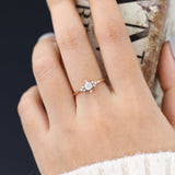 Round Cluster Lab-Grown Diamond Engagement Ring