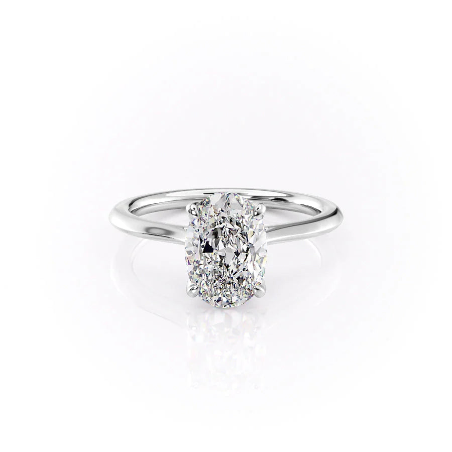 Hidden Halo Engagement Ring Featuring 1.50 CT Oval Moissanite 1