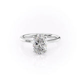 Hidden Halo Engagement Ring Featuring 1.50 CT Oval Moissanite 1