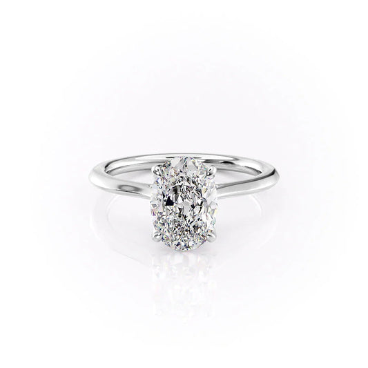 Hidden Halo Engagement Ring Featuring 1.50 CT Oval Moissanite 1